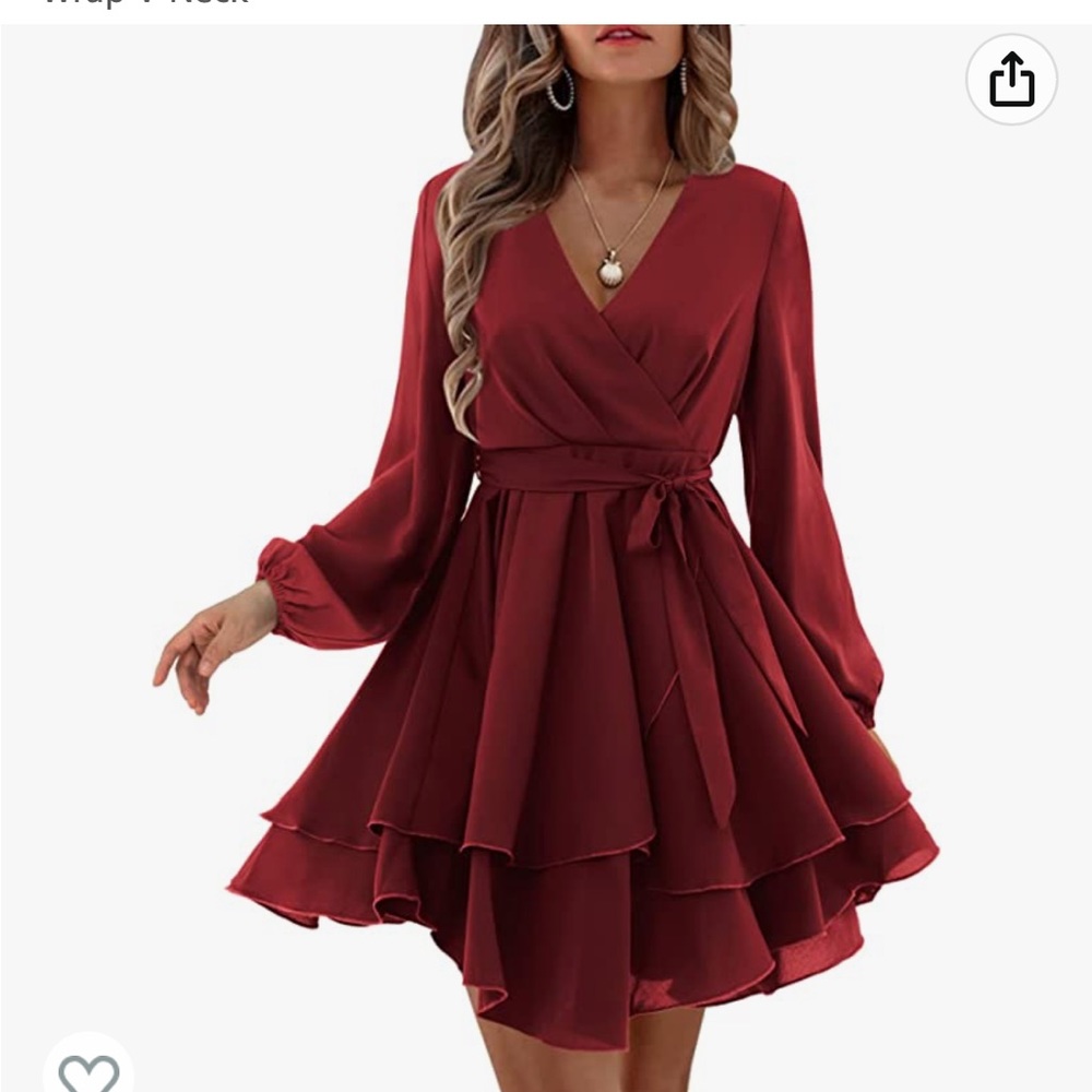 NWOT Amoretu Womens' Summer Dress with Long Sleeve Wrap V Neck